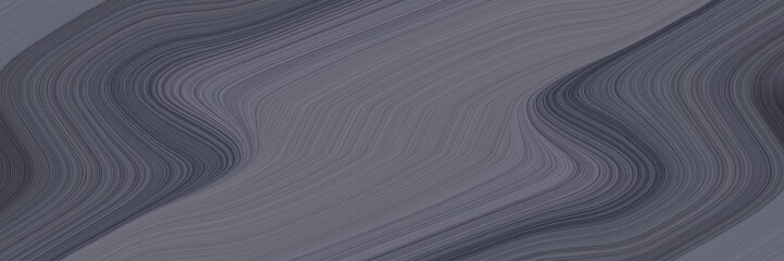 Fototapeta na wymiar modern header design with dim gray, dark slate gray and very dark blue colors. fluid curved lines with dynamic flowing waves and curves