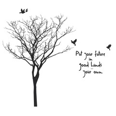 The beautiful tree with the quote