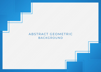 Fototapeta premium Square design geometric shape border blue color style background with space for text