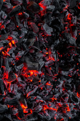 smouldering embers on a surface