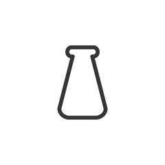 Elenmeyer Icon Vector illustration. Elenmeyer Flask, Laboratory Beaker Symbol.