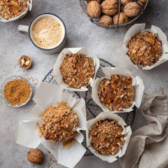 delicious banana and nut muffins