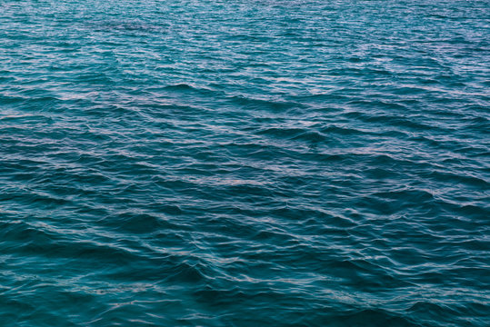 The texture of the turquoise sea surface