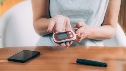 Diabetes. Blood Sugar Test at Home