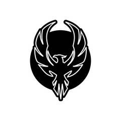 Bird Phoenix icon isolated on white background