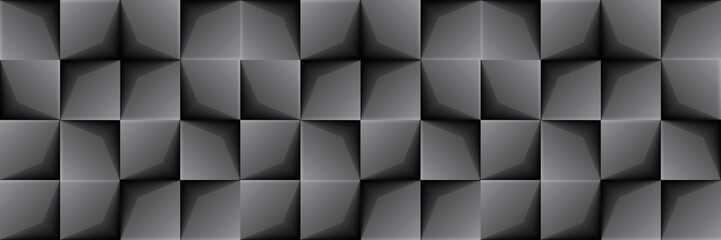 Seamless Geometric Black Square Background