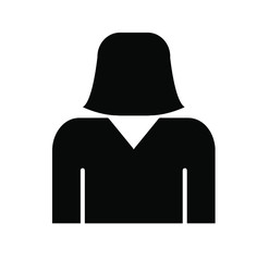 Women vector icon on white background