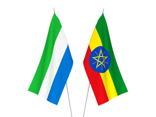 Sierra Leone and Ethiopia flags