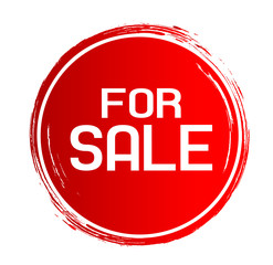 red for sale vector icon