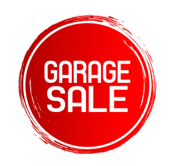 red garage sale vector sign