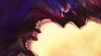 Abstract background color of flickering bright hues, beautifully interacting with each other in smooth lines