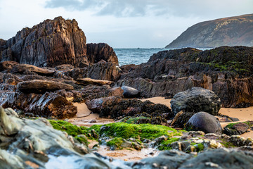 Kinnagoe bay in County Donegal, Inishowen has an extraordinary selection of colourful stones-...
