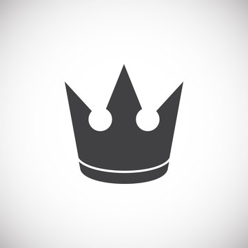 Crown icon on background for graphic and web design. Creative illustration concept symbol for web or mobile app