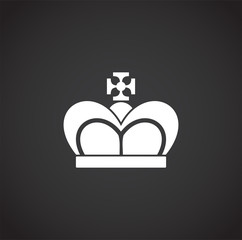 Crown icon on background for graphic and web design. Creative illustration concept symbol for web or mobile app