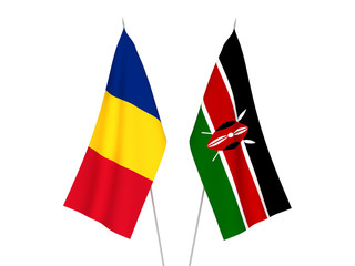 Romania and Kenya flags