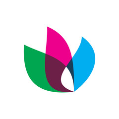 modern creative color nature  leaf logo design