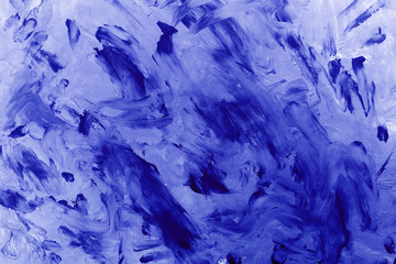  Background in grunge style. Blue color texture of brush strokes on the wall, canvas.