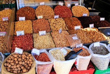 Dried nuts shop in Athens, Greece