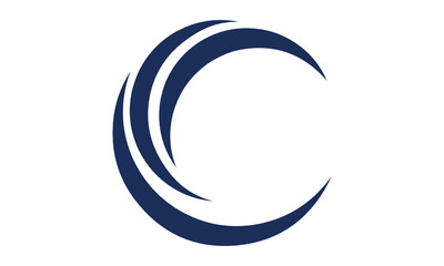 C logo shape letter moon