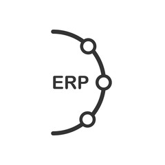 ERP  internal processes. Vector icon isolated on white background.