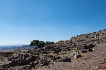 Ancient ruins of Acropolis of Pergamum (Pergamon), Bergama, Turkey 