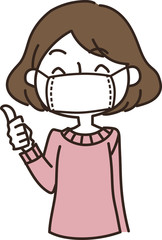 咳エチケット女５