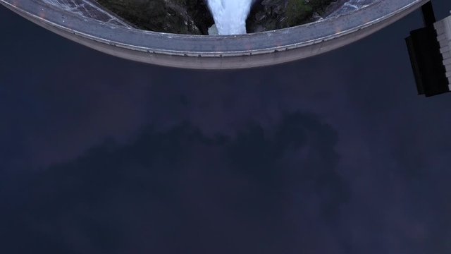 Top Down Aerial View Encoro de Belesar Spanish Reservoir
