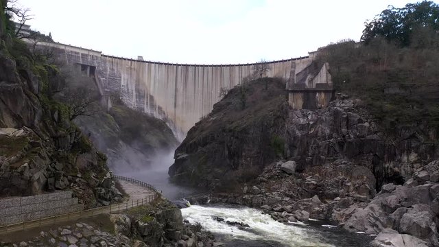 Aerial Reveal Spanish Reservoir River Rapids