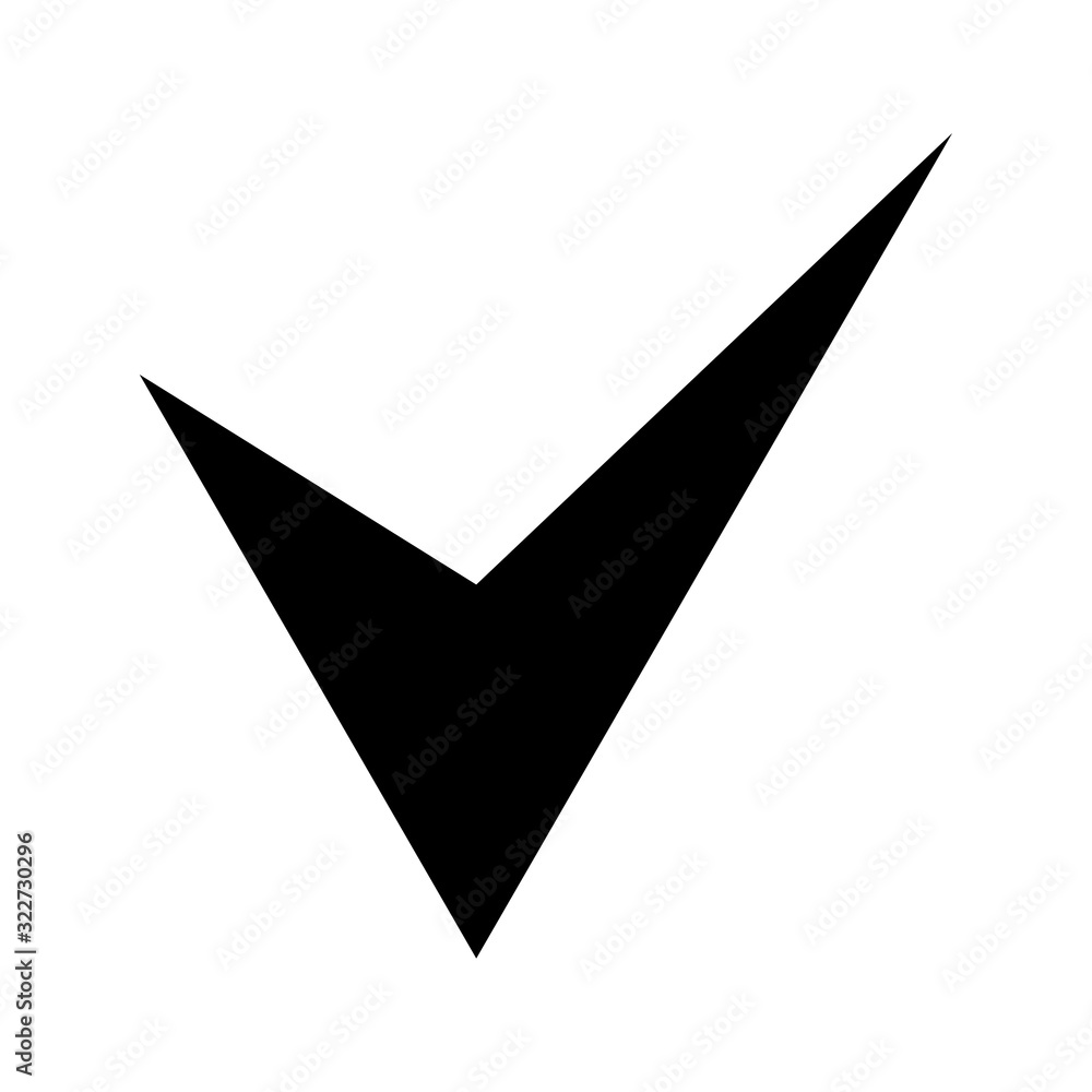 Poster black check mark icon, tick symbol isolated on a white background. eps10 vector file