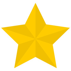 Flat golden star icon isolated on a white background. EPS10 vector file