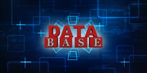 3d rendering Database storage data base