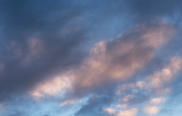 Evening clouds sunset New Zealand