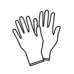 Fototapeta na wymiar medical gloves icon- vector illustration
