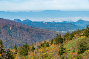 秋の八甲田　登山道から望む岩木山