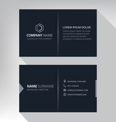 Business card in modern style black gray white