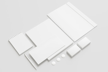 Blank Stationery Set. Mockup template for branding identity for graphic designers presentations and portfolios.