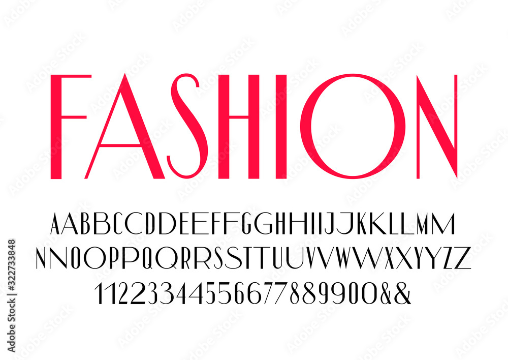 Aufkleber vector set of condensed and extended sans serif letters with contrast and numbers.