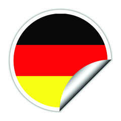 Obraz premium German flag . sticher round flag of Germany - vector 