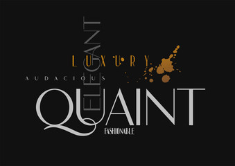 Fototapeta premium Typographic fashion composition made with words 