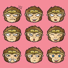 gokong cute emoticon vector
