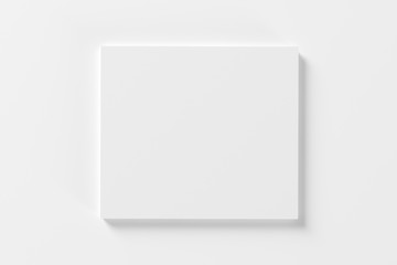 Blank white compact disk cover isolated on white