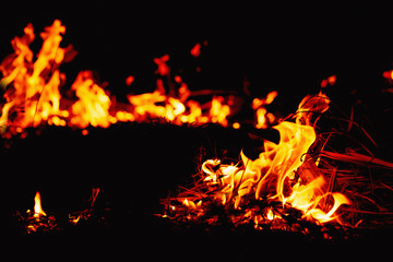 Fototapeta na wymiar Photos of the flame for a black background