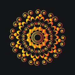 Awesome beautiful unique mandala background gold template vector pattern