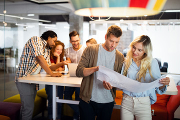 Entrepreneurs desginers architects business people conference in office