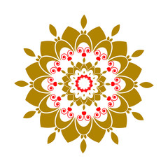 Awesome beautiful unique mandala background gold template vector pattern