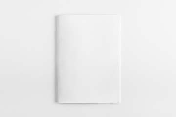 Blank Square Magazine with soft shadows isolated on white as template for designers presentation, showcase etc.