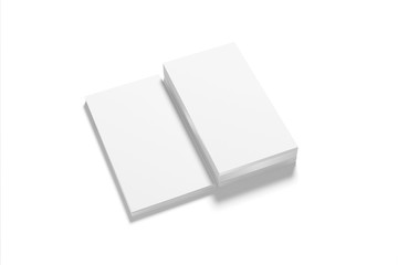 Blank Business Card isolated on white as template for designers presentation, showcase etc.