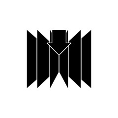 Download book icon flat sign for mobile concept and web design