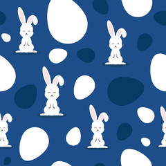 Easter pattern classic blue. Happy easter vector seamless pattern. Eggs classic blue. Easter background,easter classic blue pattern. Vector illustaration