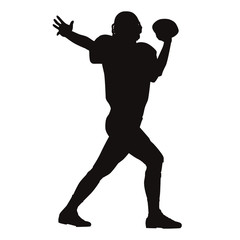 American Football Player Silhouette